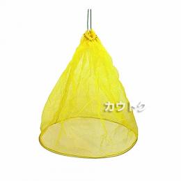 泰東 カラス対策・カラスよけゴミネット 巾着型 [イエロー・おもり(65g/m)入](直径55×高さ70cm)