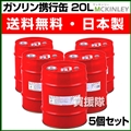 ガソリン携行缶 消防法適合品 20リットル(5個セット) GX-20-5S