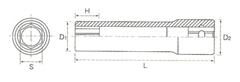 [KTC工具] 6.3sq.ディープソケット(六角)B2L-09、09W