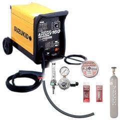 スター電器(スズキッド)アーキュリー溶接機ボンベキット SAY-160+MIGセット [アルミMIG溶接用]
