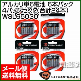 ストリームライト 交換 アルカリ単6電池 6本×4パッケージセット(合計24本) WSL65030-4SET